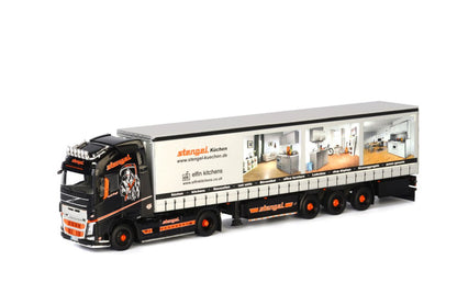 Stengel; VOLVO FH4 GLOBETROTTER 4X2 CURTAINSIDE TRAILER - 3 AXLE - Celt Models