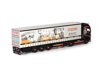 Stengel; VOLVO FH4 GLOBETROTTER 4X2 CURTAINSIDE TRAILER - 3 AXLE - Celt Models