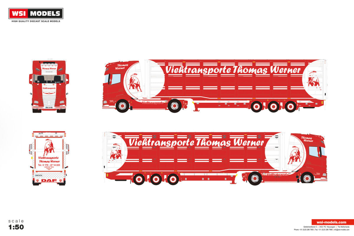 Thomas Werner; DAF XG+ 4X2 LIVE STOCK TRAILER - 3 AXLE