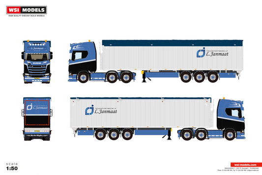 Transportbedrijf L. Janmaat; SCANIA S HIGHLINE CS20H 6X2 TWIN STEER MOVING FLOOR TRAILER - 3 AXLE