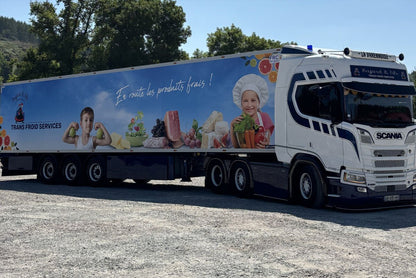 Transports Bajard et Fils; SCANIA R HIGHLINE CR20H 6X2 TWIN STEER REEFER TRAILER - 3 AXLE - Celt Models