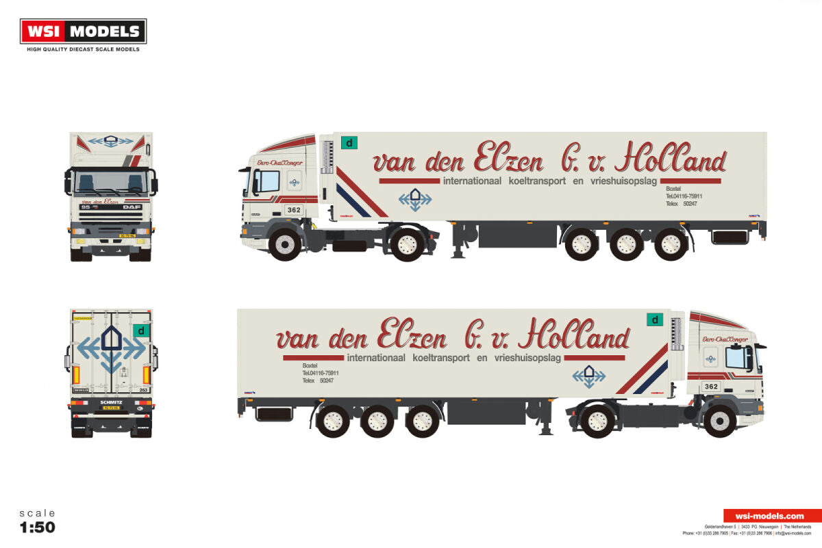 van den Elzen; DAF 95 SPACE CAB 4X2 REEFER TRAILER - 3 AXLE