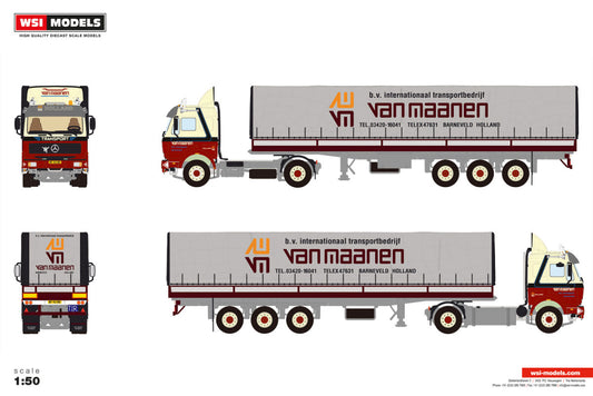 van Maanen; MERCEDES-BENZ NG 4X2 CLASSIC CURTAINSIDER TRAILER - 3 AXLE
