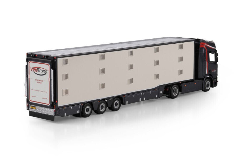 VlasTrans; SCANIA R HIGHLINE CR20H 4X2 ISO THERM LIVE STOCK TRAILER - 3 AXLE - Celt Models