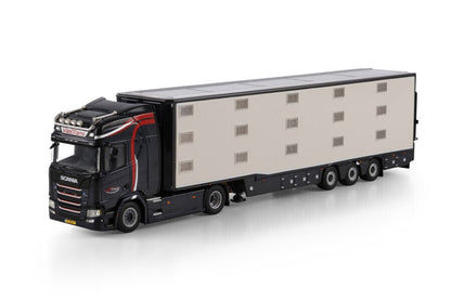 VlasTrans; SCANIA R HIGHLINE CR20H 4X2 ISO THERM LIVE STOCK TRAILER - 3 AXLE - Celt Models