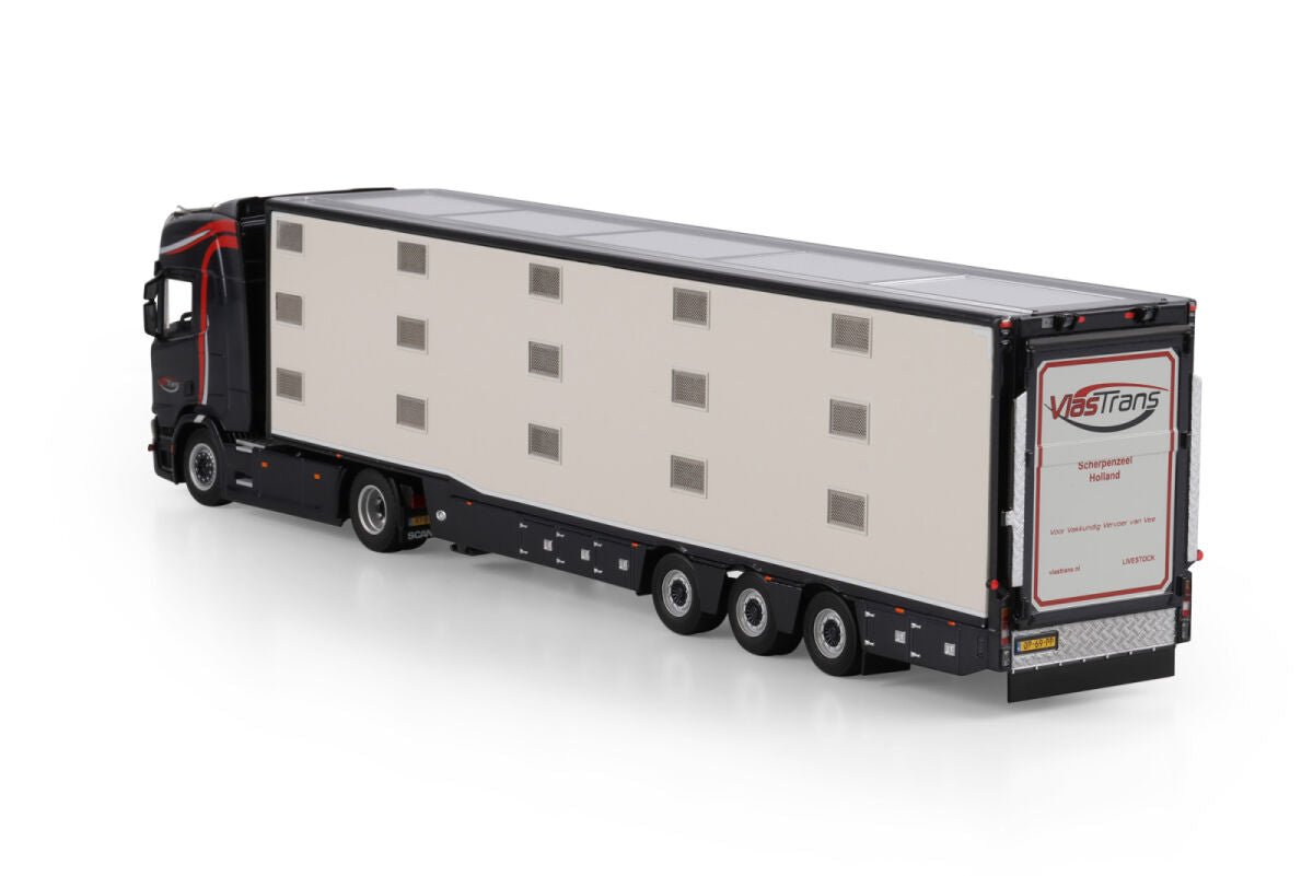 VlasTrans; SCANIA R HIGHLINE CR20H 4X2 ISO THERM LIVE STOCK TRAILER - 3 AXLE - Celt Models