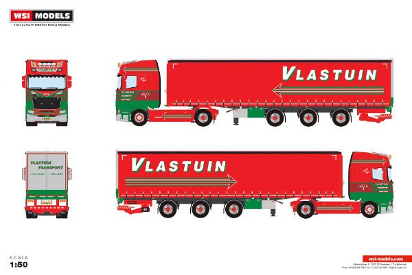 Vlastuin; SCANIA S HIGHLINE CS20H 4X2 TRIDEC CURTAINSIDE TRAILER - 3 AXLE - Celt Models