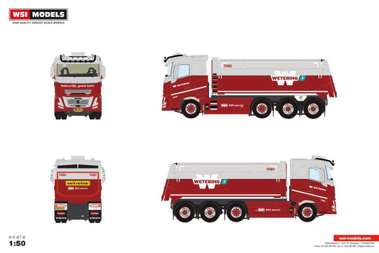 Wetering; VOLVO FH AERO SLEEPER CAB ELECTRIC TIPPER TRUCK 8X4 - Celt Models