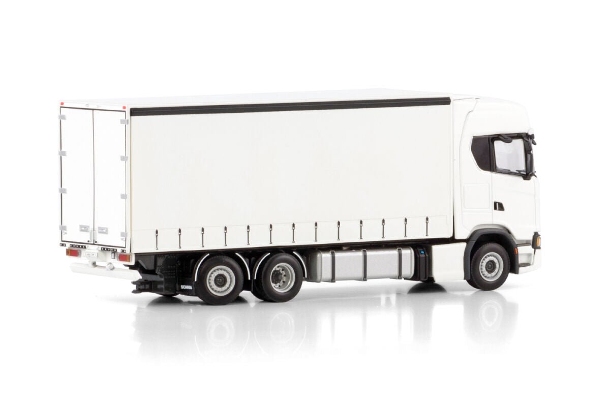White Line; SCANIA S HIGHLINE CS20H RIGED CURTAINSIDE TRUCK 6X2 TAG AXLE - Celt Models