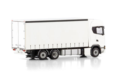 White Line; SCANIA S HIGHLINE CS20H RIGED CURTAINSIDE TRUCK 6X2 TAG AXLE - Celt Models