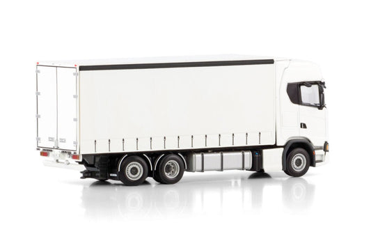 White Line; SCANIA S HIGHLINE CS20H RIGED CURTAINSIDE TRUCK 6X2 TAG AXLE - Celt Models