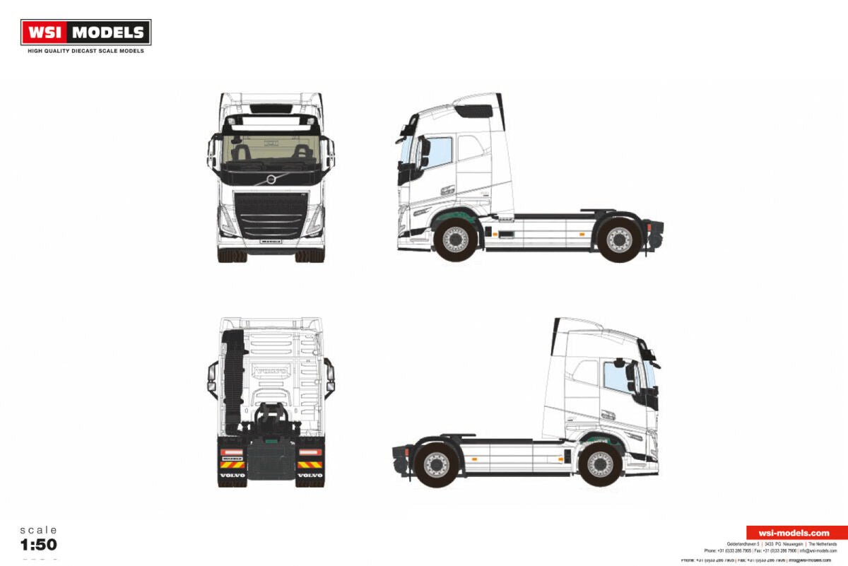 White Line; VOLVO FH5 MY2024 GLOBETROTTER 4X2 - Celt Models