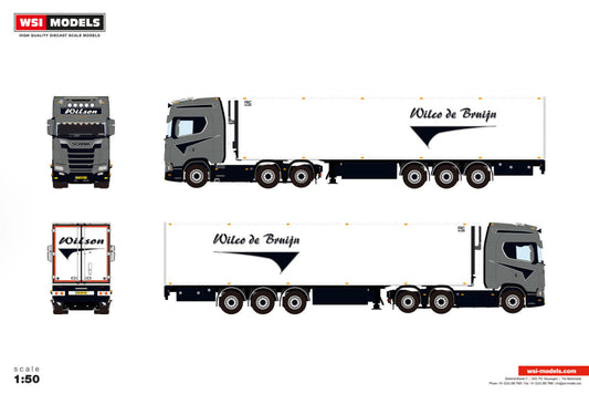 Wilco de Bruijn; SCANIA S HIGHLINE CS20H 6X2 TAG AXLE REEFER TRAILER - 3 AXLE